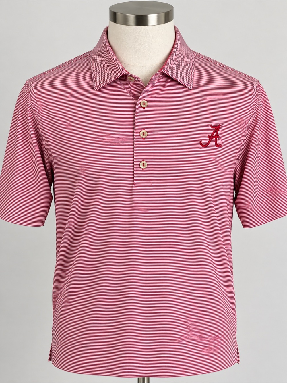Peter Millar Summer Comfort Alabama Crimson Tide Men’s XL Polo Red Stripe NWT